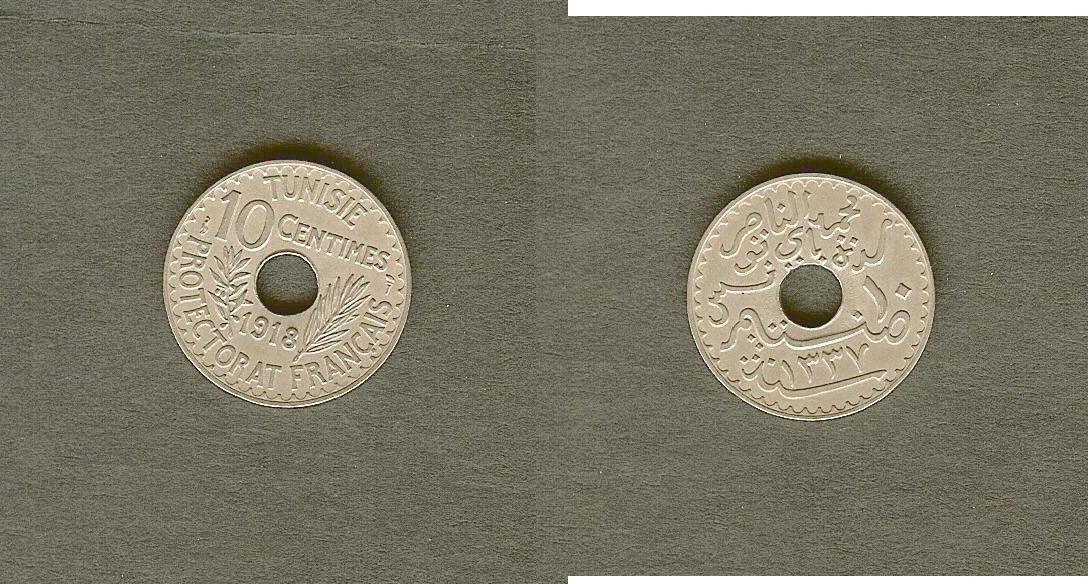 TUNISIA - French protectorat (1881-1956) 10 centimes 1918 EF